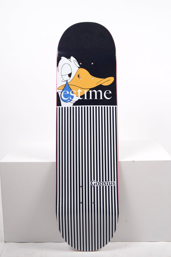 Skateboard deck Goosius x Estime, plateau collab – vue 3