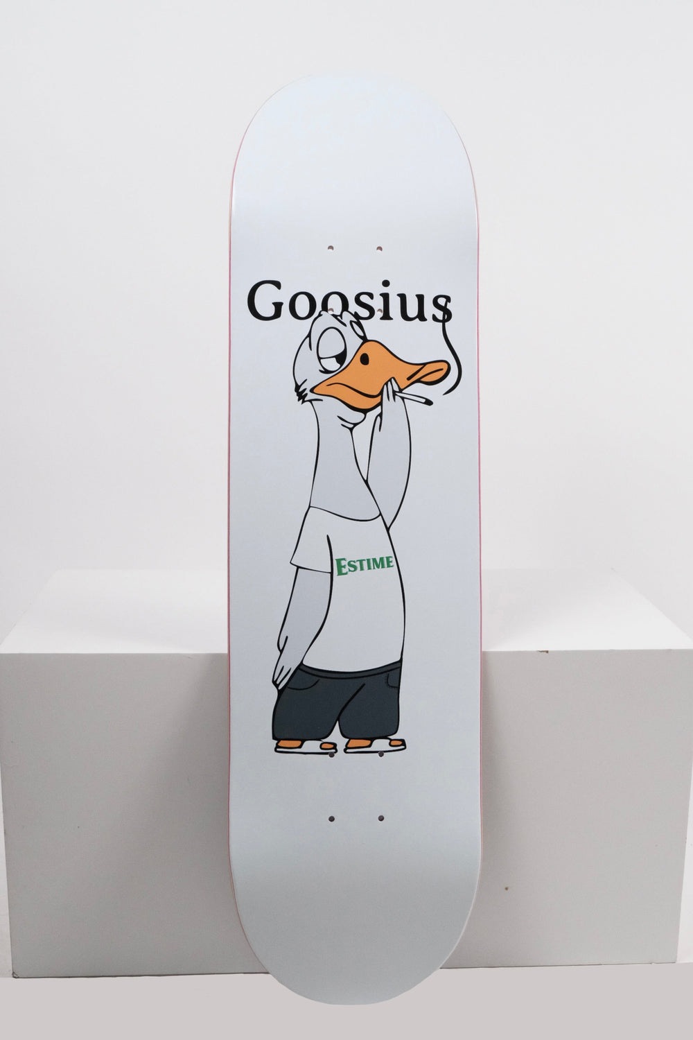 Skateboard deck Goosius x Estime, plateau collab – vue 1
