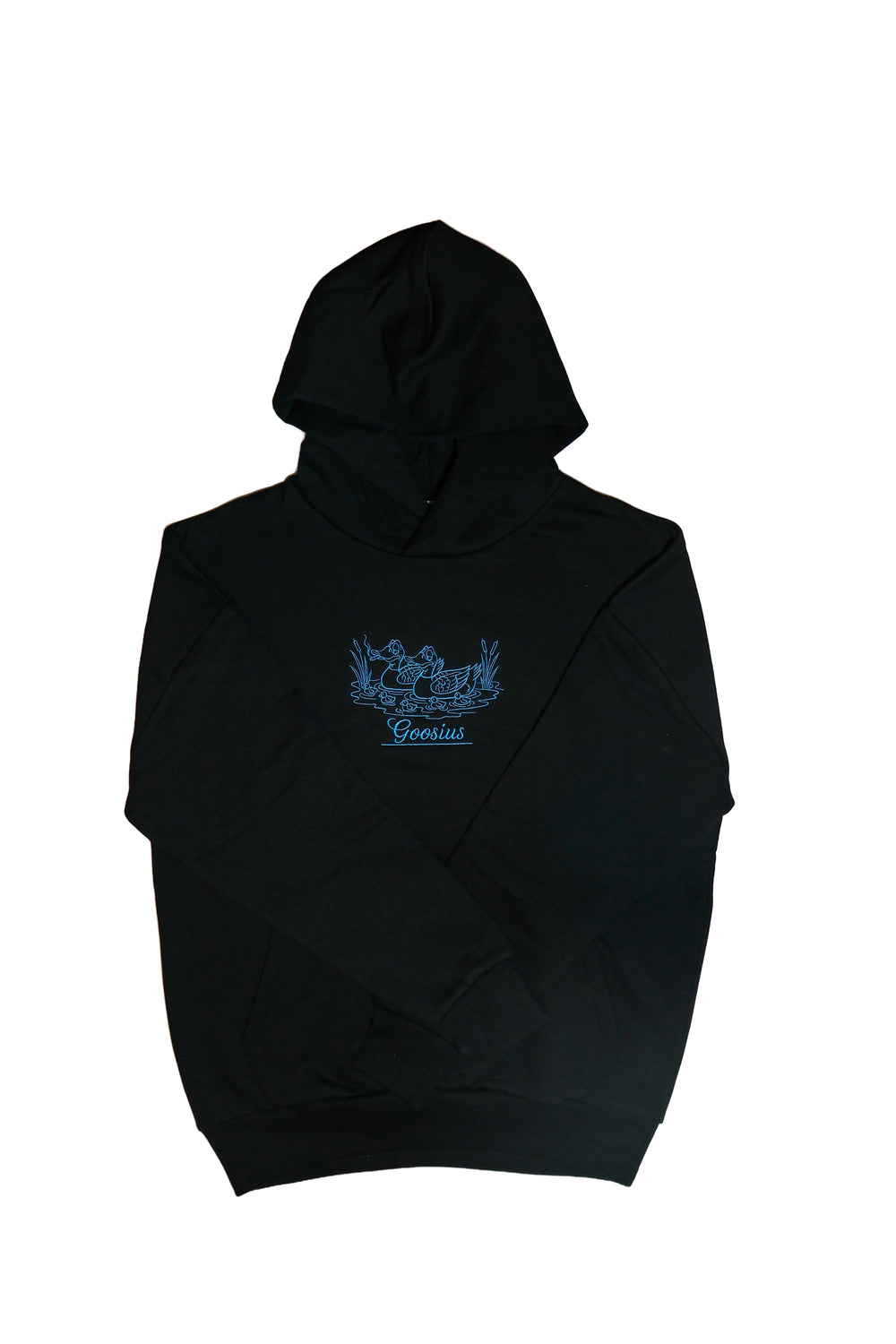 Hoodie Goosius noir, broderie bleue – vue 4