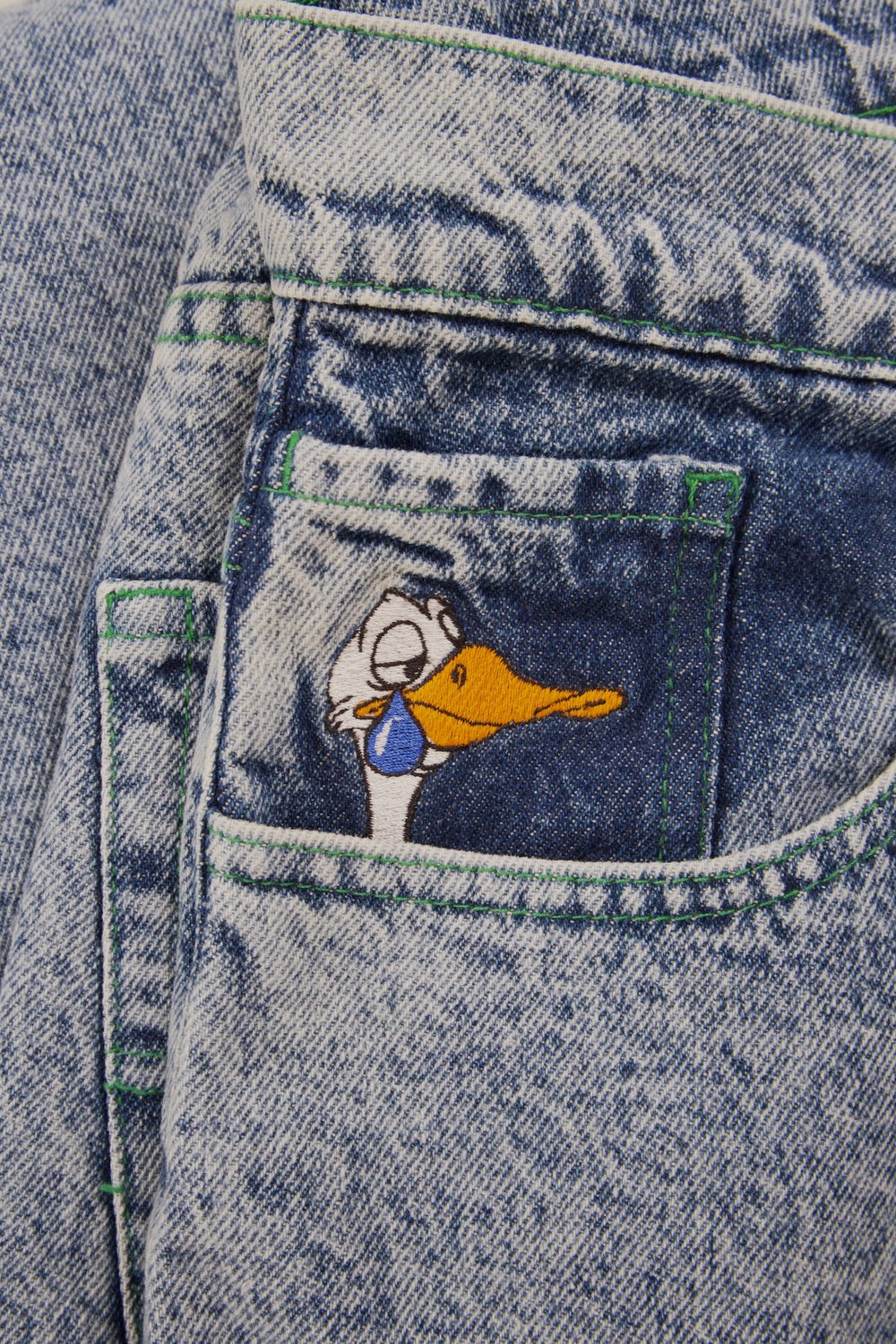Jean baggy bleu clair Goosius, coupe ample streetwear – vue 3