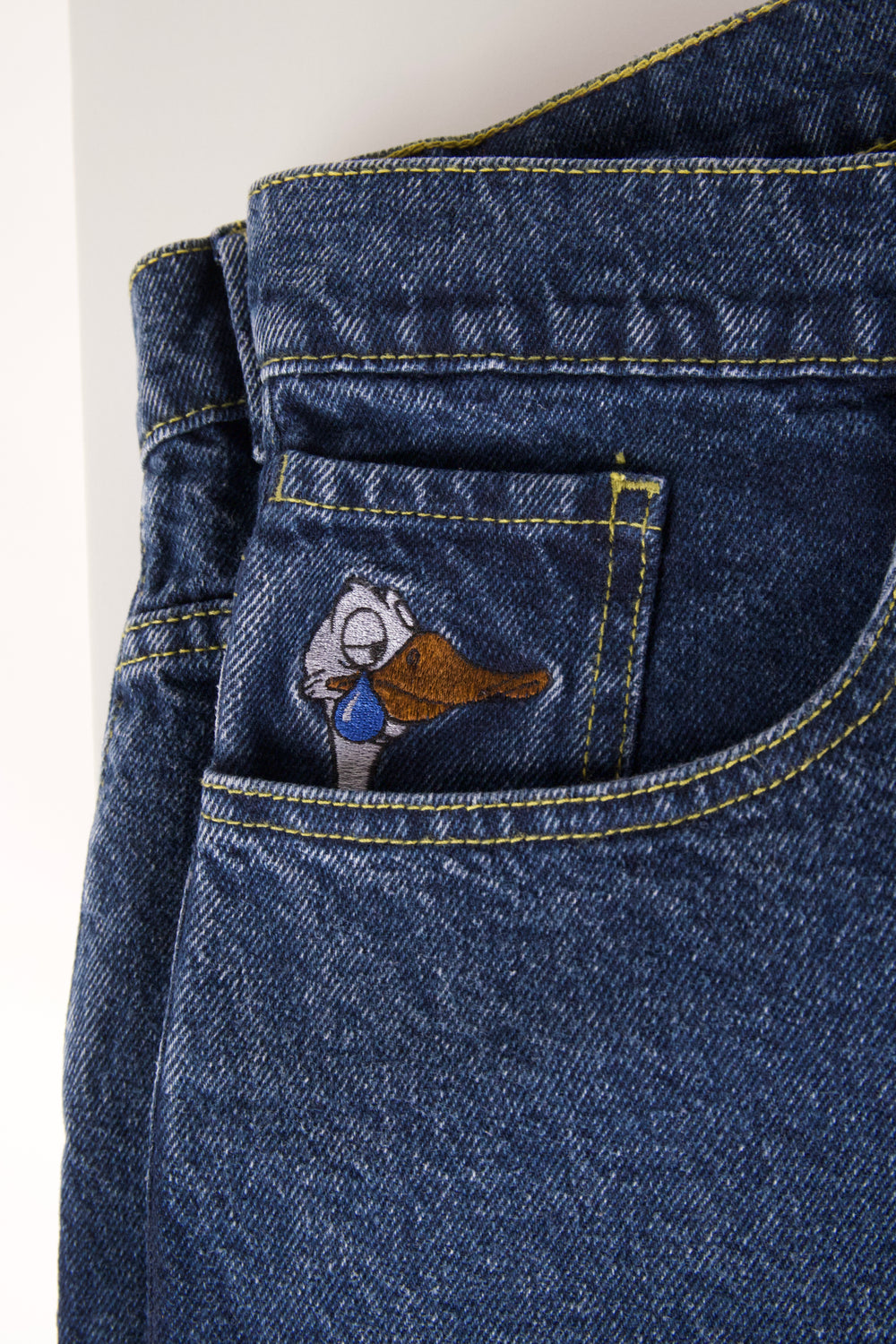 Jean baggy bleu foncé Dark Blue Jeans Goosius, style 90s – vue 3
