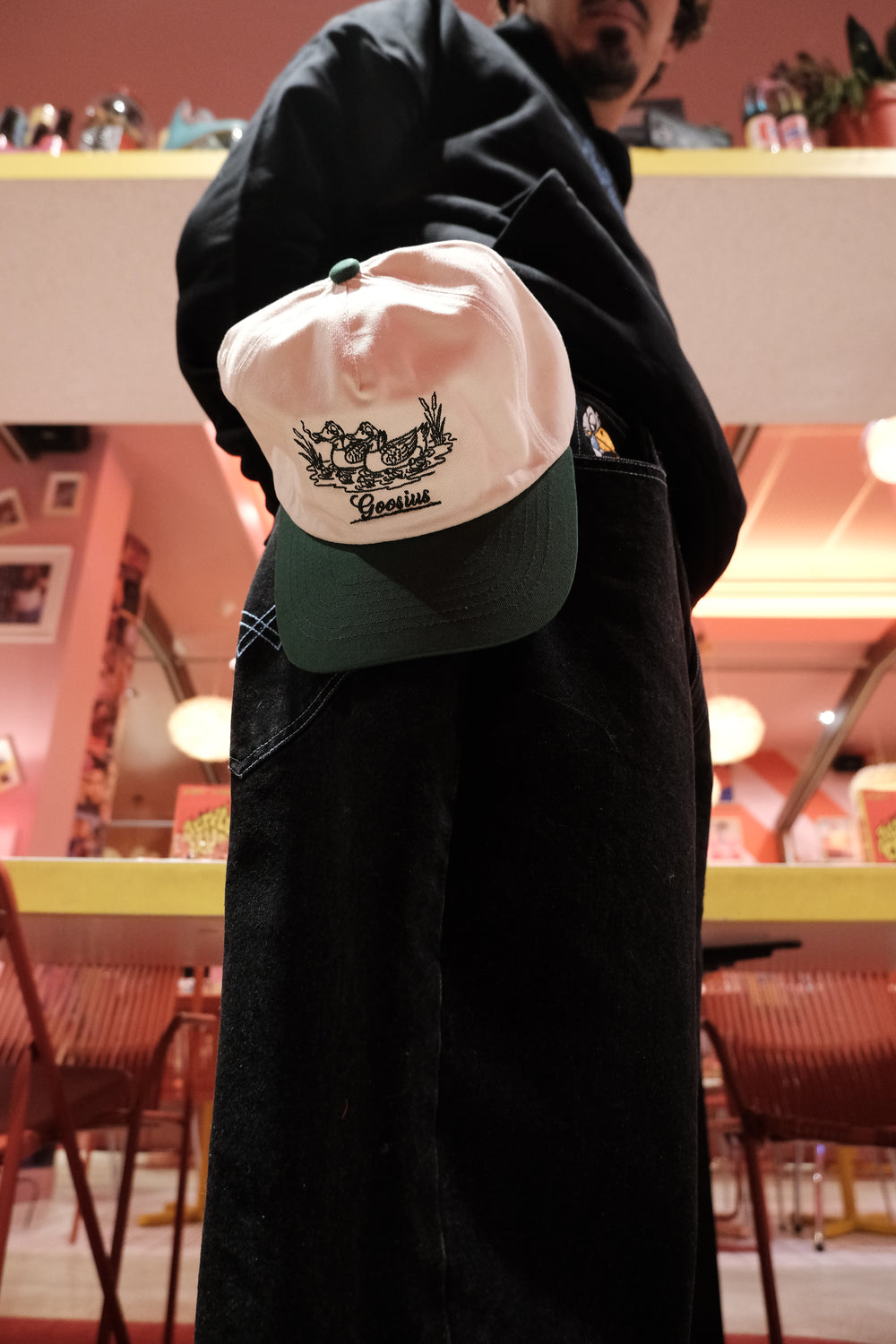 Cap Dad Hat Goosius, casquette bicolore visière verte – vue 5